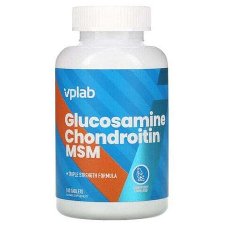 Для мышц и суставов Vplab, глюкозамин с хондроитином и МСМ, 180 таблеток