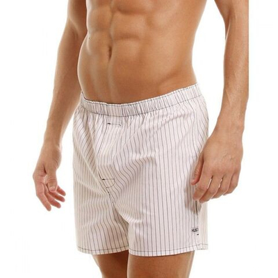 Комплект из 2 мужских трусов-шортов: синие и белые в голубую полоску (Размер: S) (Цвет: синий с белым)