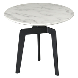 Столик чайный Berg Nilsen 50см мрамор/черный