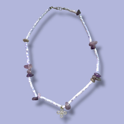 Ожерелье. Ось баланса. Перламутр и Аметист