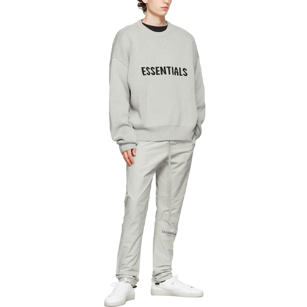Штаны Fear of God Essentials FW21 Track Lounge Pants Green/Concrete Logo, FOG-FW21-118