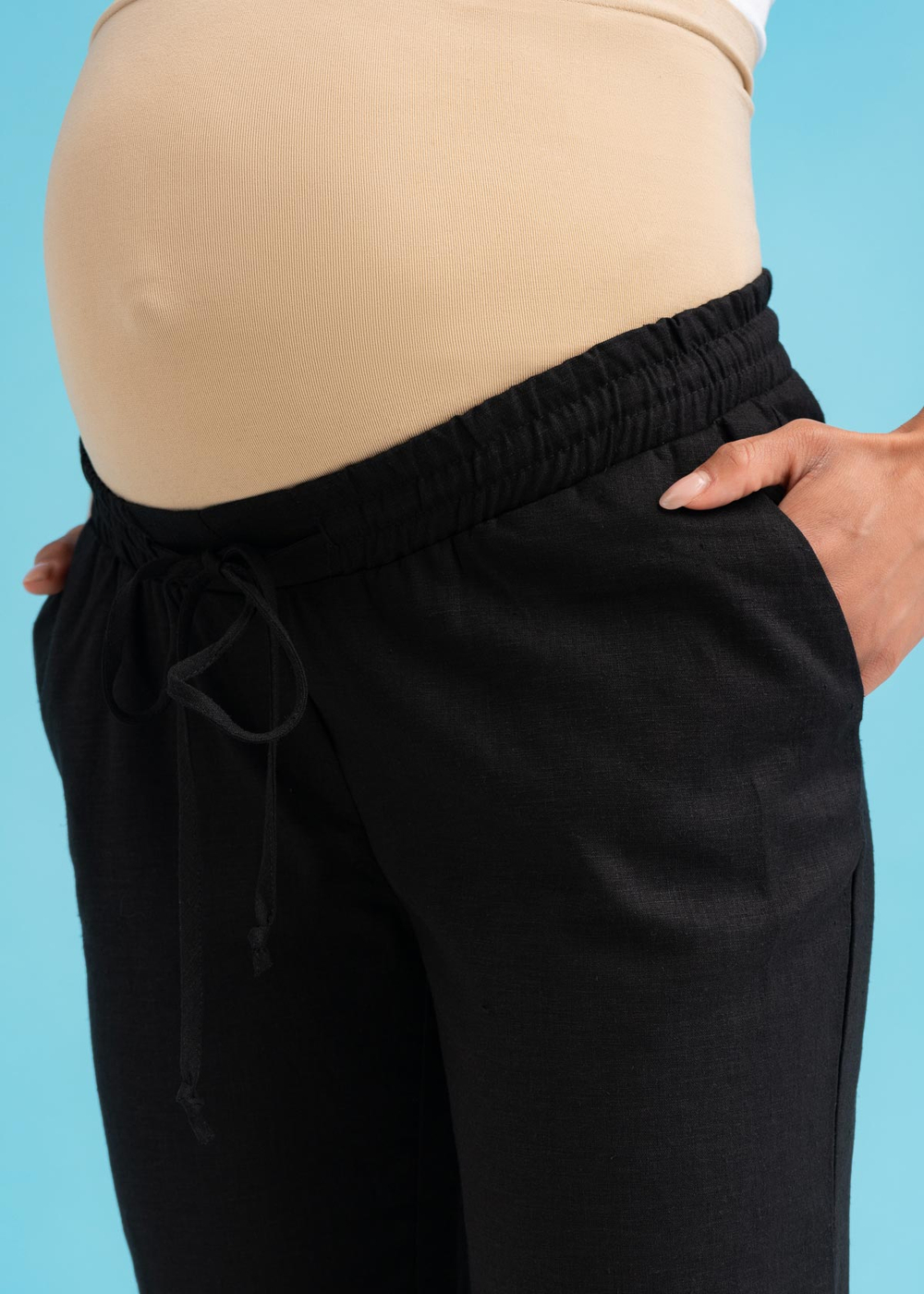 Брюки льняные "Тея" для беременных мам.