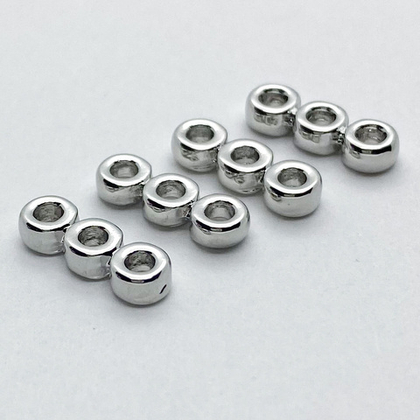 Коннектор-разделитель, цвет серебро, размер 12*4 мм, цена за 1 шт