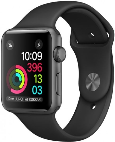 Apple Watch Series 1 42mm Space Gray Aluminium Case With Black Sport Band