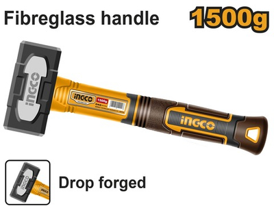 Кувалда с фибергласовой рукояткой 1,5кг. SUPER INGCO HSTH81500 INDUSTRIAL