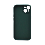 Силиконовый матовый чехол Silicone Case NEW ERA для iPhone 14, без логотипа, темно-зеленый