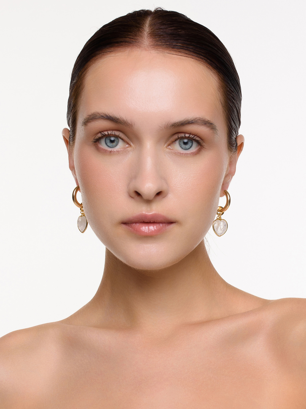 Серьги "Lovely" с горным хрусталем Gold