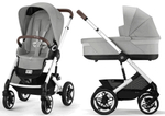 Коляска Cybex Talos S Lux SLV complete Cloud T Mirage Grey Plus Base T 4 в 1 Stone Grey с дождевиками