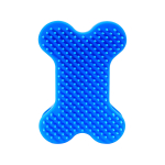 ZooOne Массажная щетка на руку для мытья животных синяя