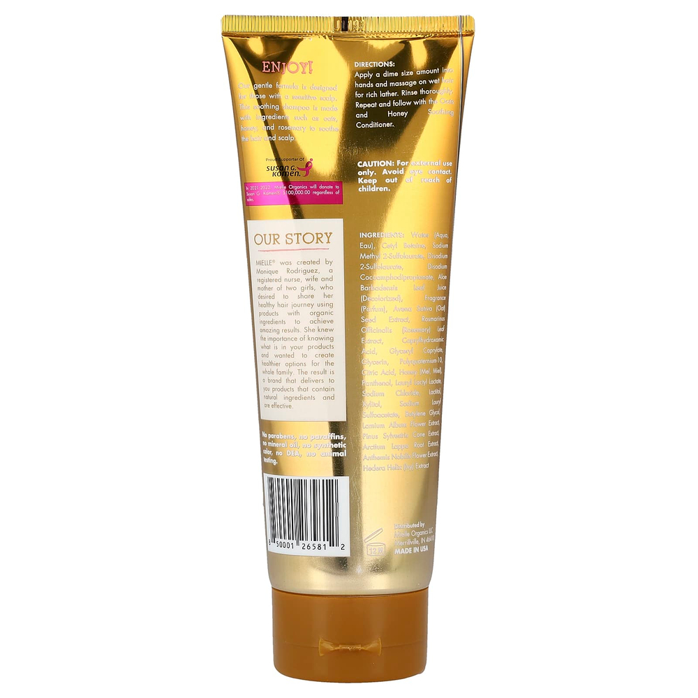 Mielle, успокаивающий шампунь, смесь овса и меда, 237 мл (8 жидк. унций)