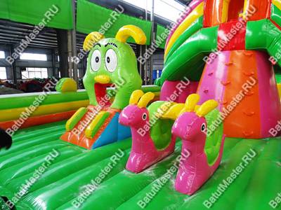 Коммерческий надувной батут "На страже добра 2" 30*9*7 м