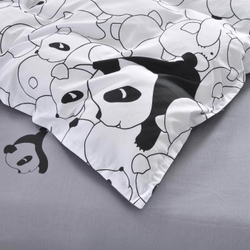 Постельное белье 2 спальное евро Sofi De MarkO Панда белое