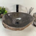 Каменная раковина из речного камня RS-05293 (48*44*15) 0862 из натурального камня