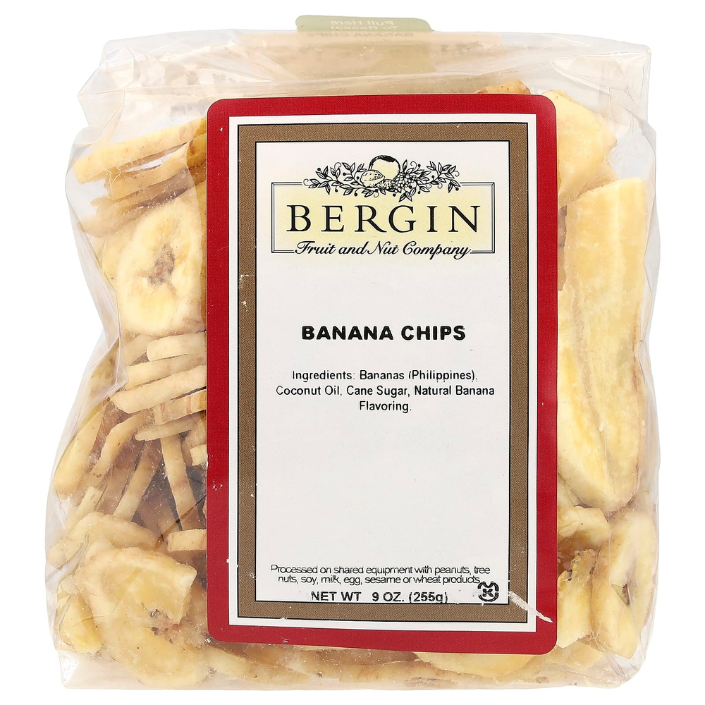 Bergin Fruit and Nut Company, банановые чипсы, 255 г (9 унций)