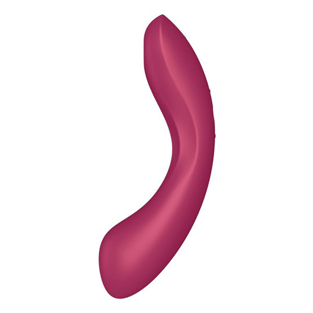 Малиновый вибромассажер 17,4см с вакуумной стимуляцией Satisfyer Curvy Trinity 1