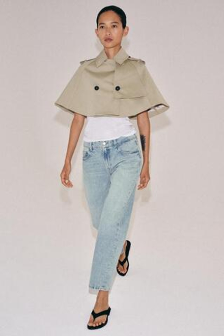 ZARA ДЖИНСЫ ZW COLLECTION ПОЛНОЙ ДЛИНЫ СО СРЕДНЕЙ ПОСАДКОЙ, ГОЛУБОЙ