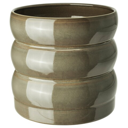 IKEA HASSELBUKETT  (ИКЕА ХАССЕЛБУКЕТТ)  -  Крышка для цветочного горшка, закрытая/открытая/зеленая/коричневая, 15 см