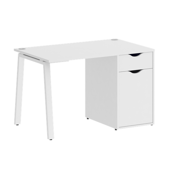 Home Office Стол письменный VR.SP-3-118.1.A Белый Бриллиант/Металл Белый 1180*720*750