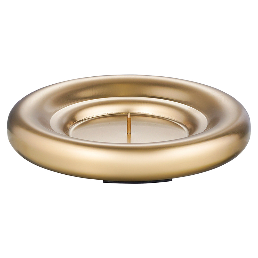 Подсвечник круглый с титановым покрытием из коллекции edge, 12 см