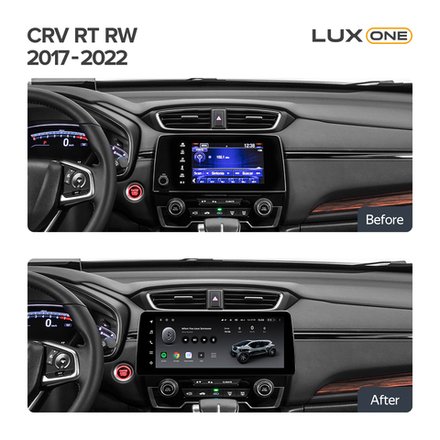 Магнитола Honda CRV 5 2017-2022 - Teyes LUX ONE монитор 12.3" 2K QLED на Android 10, CarPlay, 4G SIM-слот, 6/128ГБ