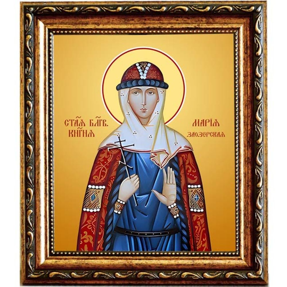 Мария Заозерская благоверная княгиня. Икона на холсте.