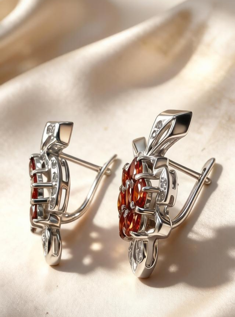Ювелирные серьги из серебра 925 пробы