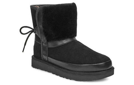 UGG Угги Classic Leopard Lined Bow, черный