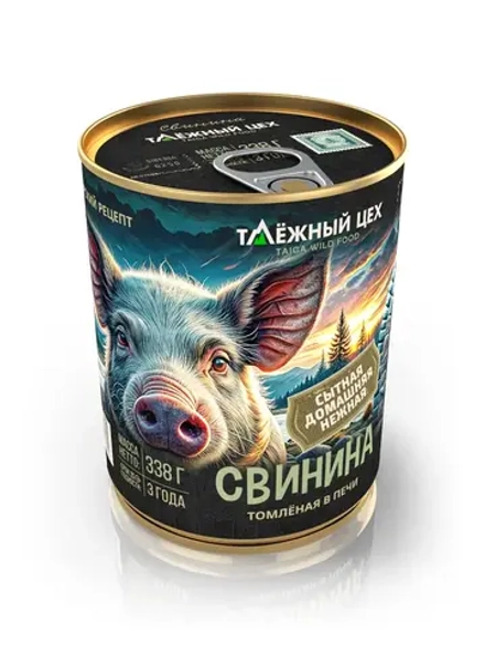 Свинина томлёная в печи ТАЁЖНЫЙ ЦЕХ 338 г