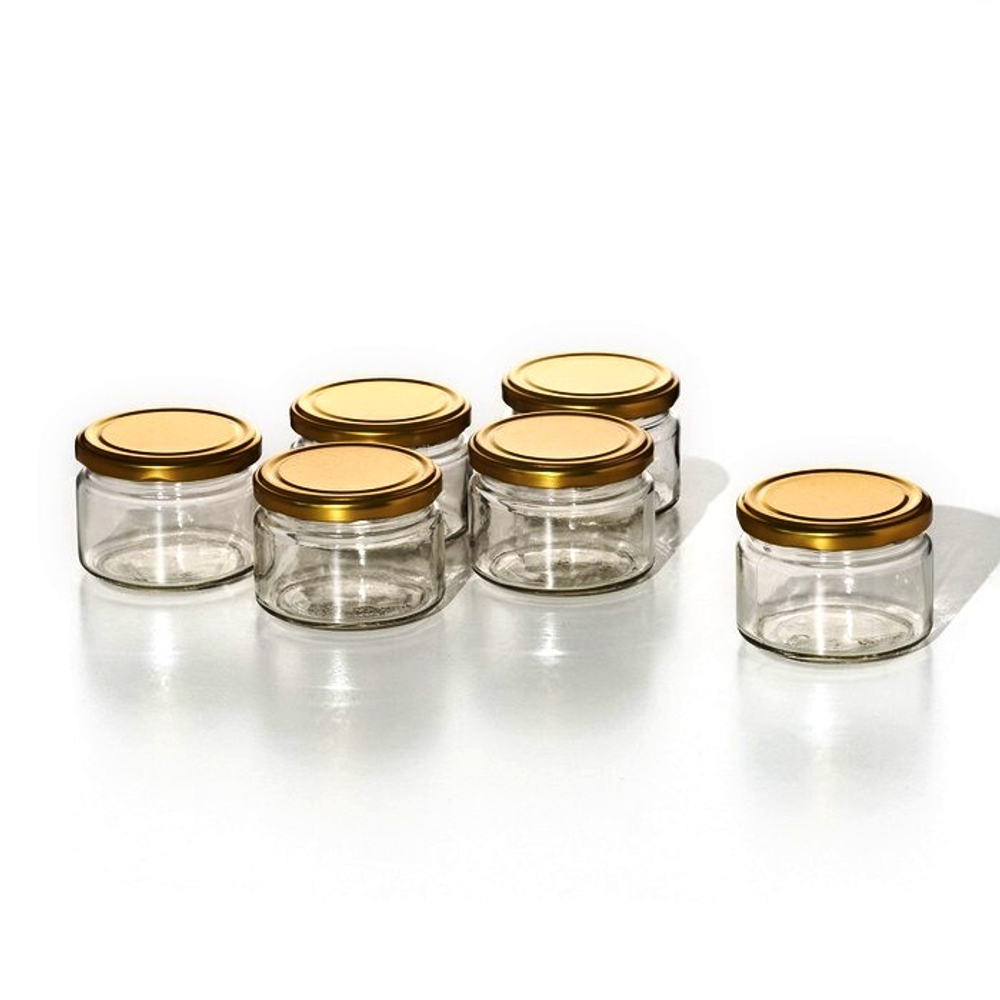 Набор стеклянных банок с крышкой, 0,25 л, 6 шт