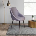 Стул Neo ромб, поворотный на 360 градусов, бархат светло-серый 26/опора конус