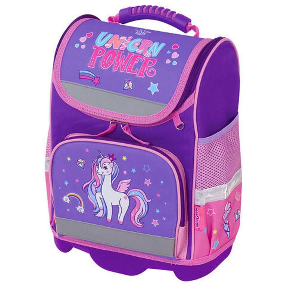 Ранец ЮНЛАНДИЯ WISE для начальной школы, Unicorn power, 37х29х15 см, 228817