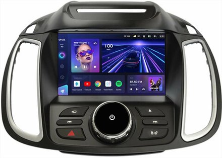 Магнитола для Ford Kuga 2 2012-2019 (без SYNC, рамка с кнопками тип 1) - Teyes CC3 монитор 9" QLED на Android 10, ТОП процессор, 4Гб+32Гб, CarPlay, 4G SIM-слот