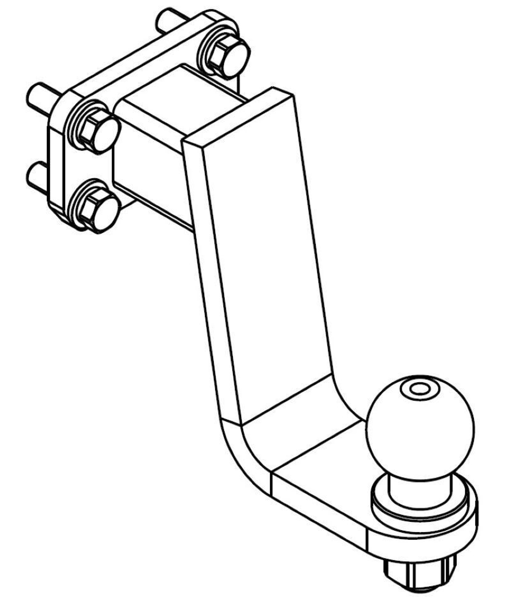 Фаркоп для Tank 300 2023- фланцевое крепление шара, TK 01