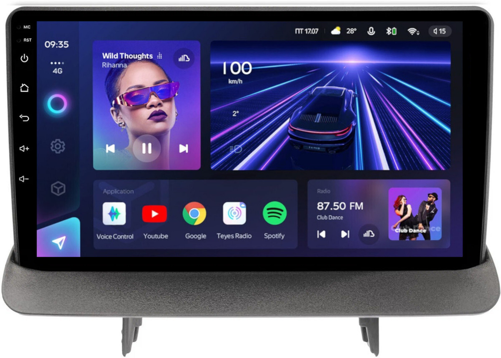 Магнитола для Opel Mokka 2012-2016 (рамка тип 2) - Teyes CC3 монитор 9" QLED на Android 10, ТОП процессор, 4Гб+32Гб, CarPlay, 4G SIM-слот