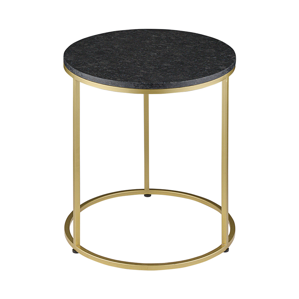 Набор из 2-х кофейных столиков hans, D40 см и D50 см, черный мрамор