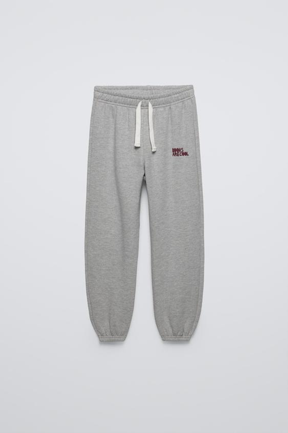 ZARA БРЮКИ-ДЖОГГЕРЫ, СЕРЫЙ С МЕЛАНЖЕВЫМ ЭФФЕКТОМ