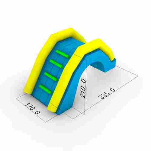 Надувная мини-лестница для бассейна из ПВХ, синий, 3,3*1,7*2,1 м