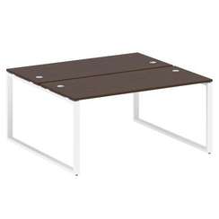 Metal System Рабочая станция на О-образном м/к БО.РАС-СП-2.4 Венге Цаво/Металл Белый 1600*1475*750