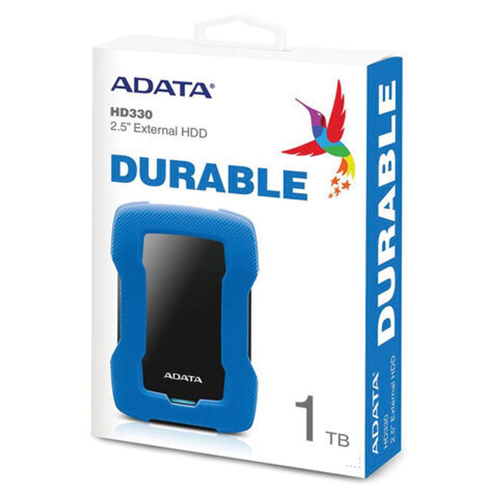 Внешний жесткий диск A-DATA DashDrive Durable HD330 1TB, 2.5", USB 3.0, синий, AHD330-1TU31-CBL