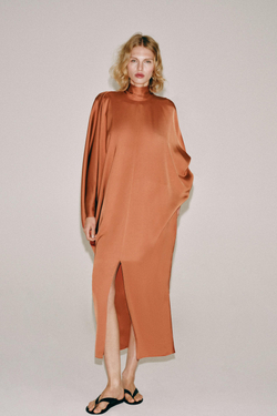 ZARA ПЛАТЬЕ-ТУНИКА ZW COLLECTION, МЕДНЫЙ