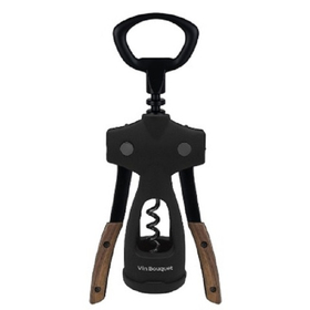 Штопор рычажный 18,5 см. нерж. с дерев.ручками VB /1/12/