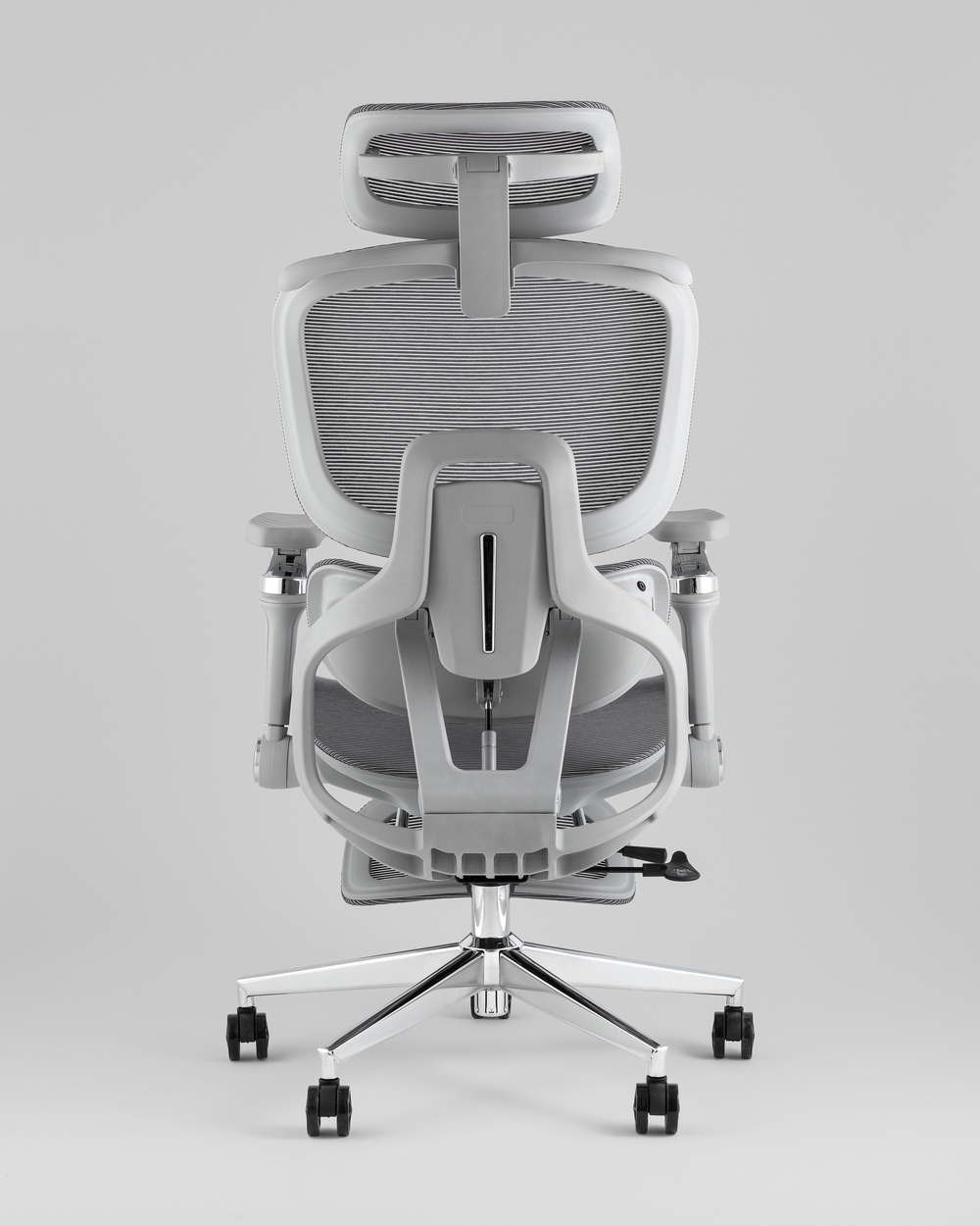 Кресло офисное TopChairs Prodigy с оттоманкой серый