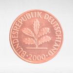 Germany, 1 Pfennig, 2000, (Stuttgart Mint - "F"), XF