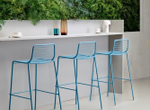 Стул барный металлический Scab Design Summer, голубой