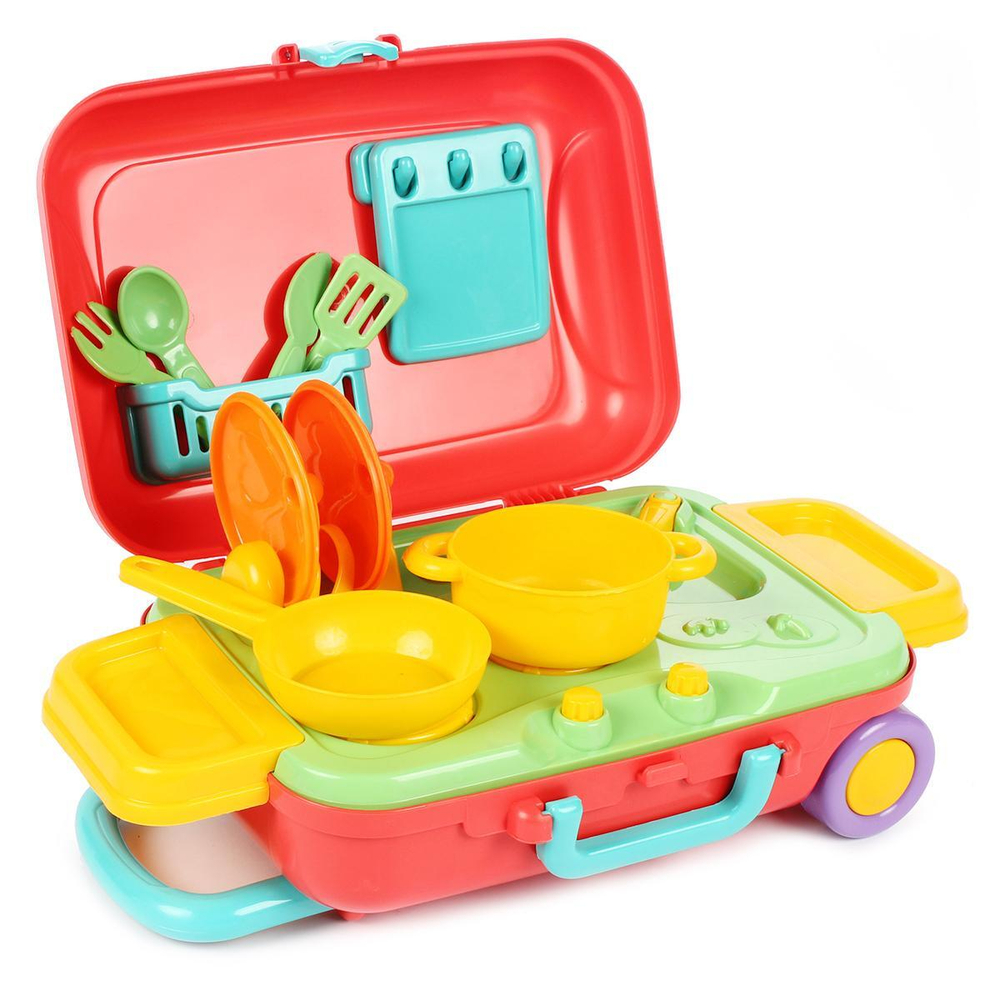 Игровой набор Мини-кухня Candy&Ken в чемодане, на колесах (Орион)