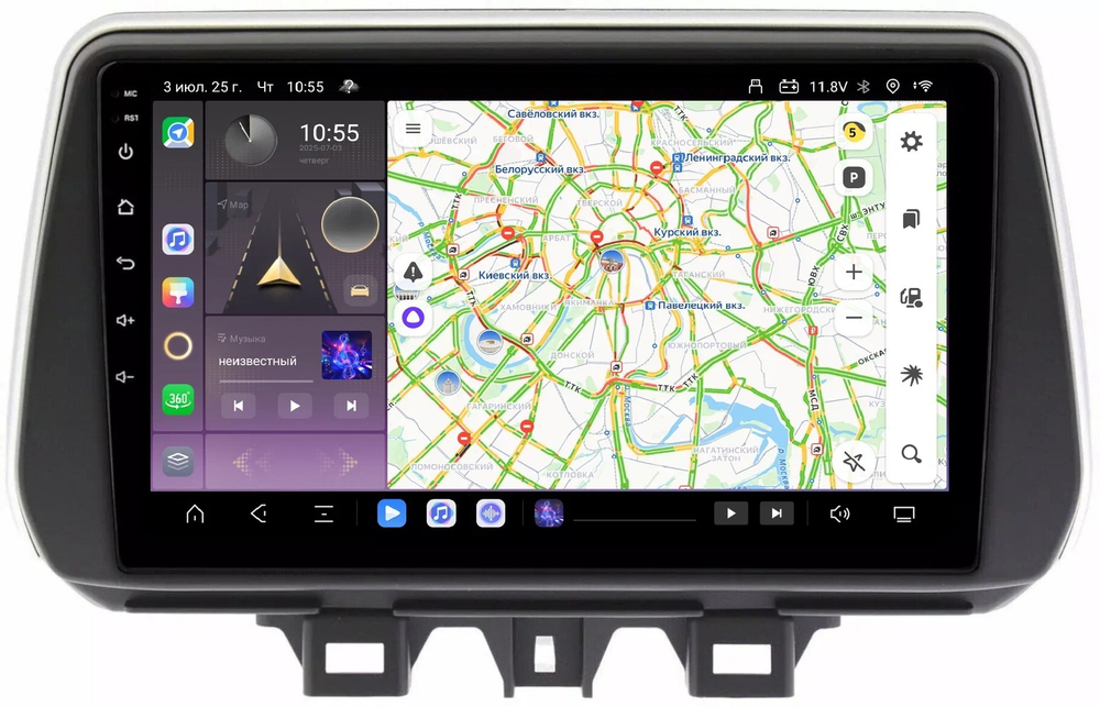 Магнитола для Hyundai Tucson 2018-2021 - Kuberg QLed, Android 13, TS20, CarPlay, SIM-слот