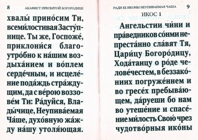 Акафист Пресвятой Богородице ради Ее иконы "Неупиваемая Чаша" (мини формат)
