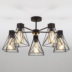 Люстра на штанге Eurosvet Trappola 70107/5 черный