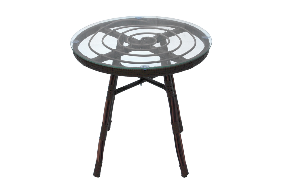 Набор мебели Амальфи арт.SR003 коричневый, красный 3уп. (подстолье +столешница 1 уп., 2 кресла +2 подушки 2 уп) "Garden story"