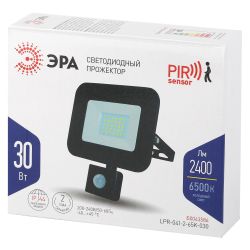 Прожектор светодиодный уличный ЭРА LPR-041-2-65K-030 30Вт 6500K IP65 рег ИК д/д гарантия 2 года